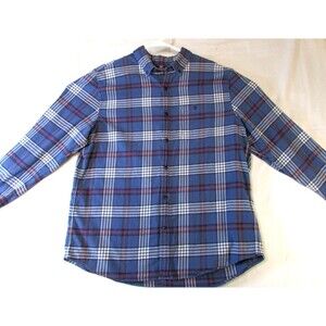 Vineyard Vines Slim Longshore Men's L Flannel Long Sleeve Shirt Blue Check